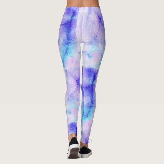 Abstrakte Wasserfarbe Leggings (Rückseite)