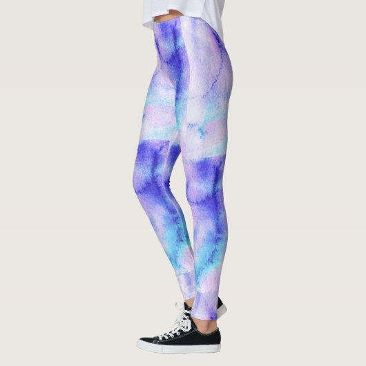 Abstrakte Wasserfarbe Leggings (Links)