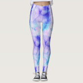 Abstrakte Wasserfarbe Leggings (Vorderseite)