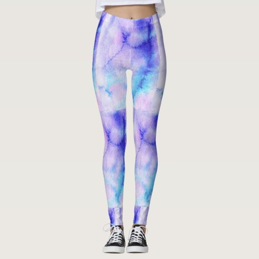 Abstrakte Wasserfarbe Leggings (Vorderseite)