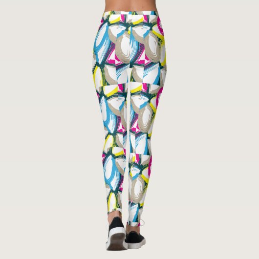 Abstrakte Wasserfarbe Leggings (Rückseite)