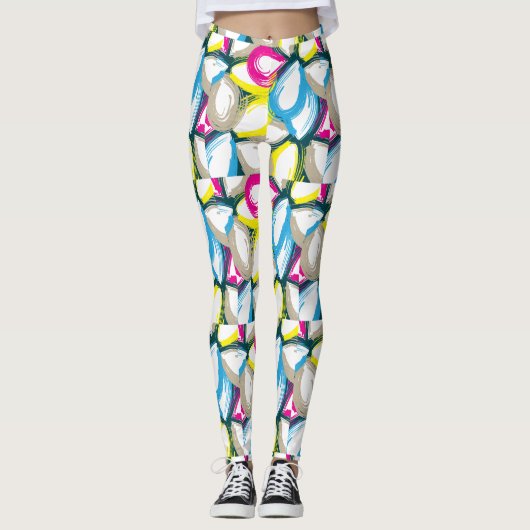 Abstrakte Wasserfarbe Leggings (Vorderseite)