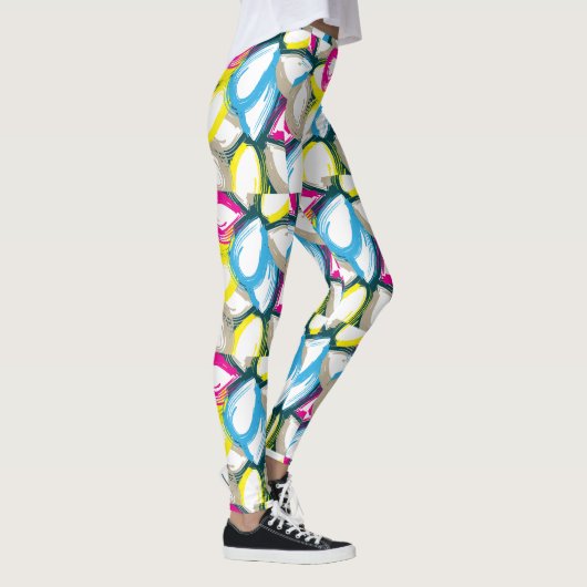 Abstrakte Wasserfarbe Leggings (Rechts)