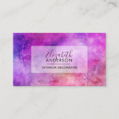 Abstrakte Wasserfarbe Lila Mode Modern Visitenkarte (Vorderseite)