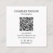 Abstrakte Wasserfarbe Lila Platz Quadratische Visitenkarte (Rückseite)