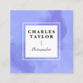Abstrakte Wasserfarbe Lila Platz Quadratische Visitenkarte (Vorderseite)