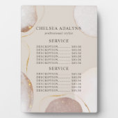 Abstrakte Wasserfarbe Luxus Gold Formen Preis Menü Fotoplatte (Vorderseite)