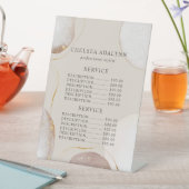 Abstrakte Wasserfarbe Luxus Gold Service Preis Sockelschild (In Situ)