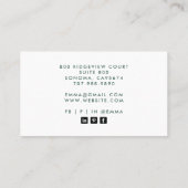 Abstrakte Wasserfarbe Massage Therapie Grün Visitenkarte (Rückseite)