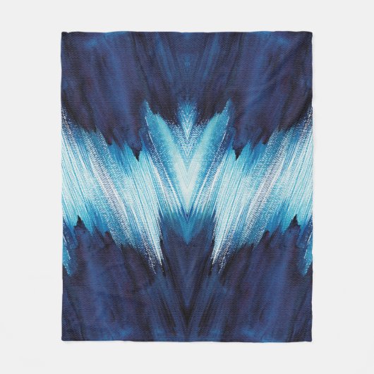 Abstrakte Wasserfarbe mit blauem Hub, Farbe mit ho Fleecedecke (Vorderseite)