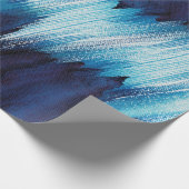 Abstrakte Wasserfarbe mit blauem Hub, Farbe mit ho Geschenkpapier (Ecke)