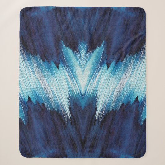 Abstrakte Wasserfarbe mit blauem Hub, Farbe mit ho Sherpadecke (Vorderseite)