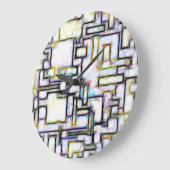 Abstrakte Wasserfarbe Moderne Moderne Große Wanduhr (Winkel)