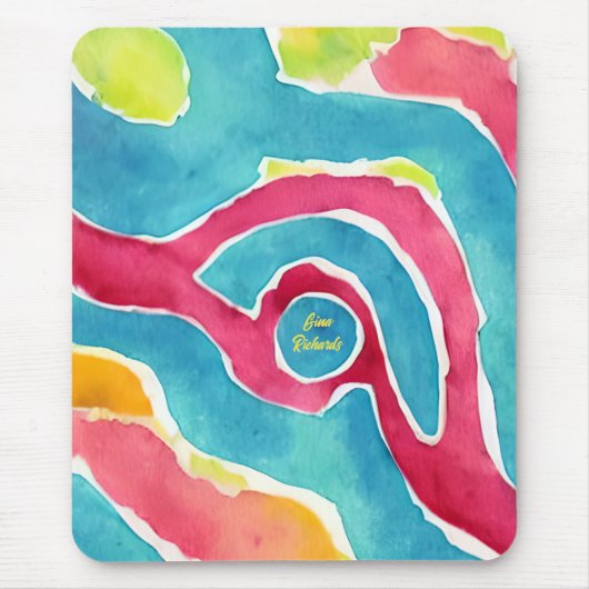 Abstrakte Wasserfarbe Mousepad (Vorne)