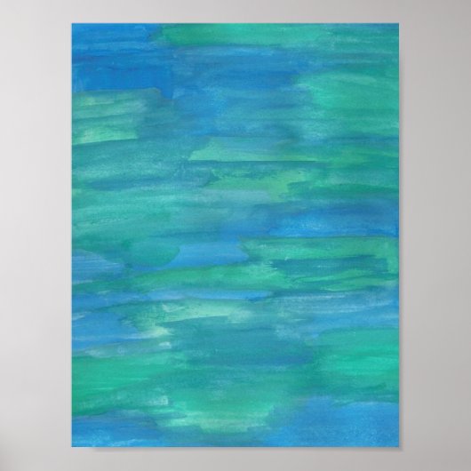 Abstrakte Wasserfarbe Mutter Erde Poster (Vorne)