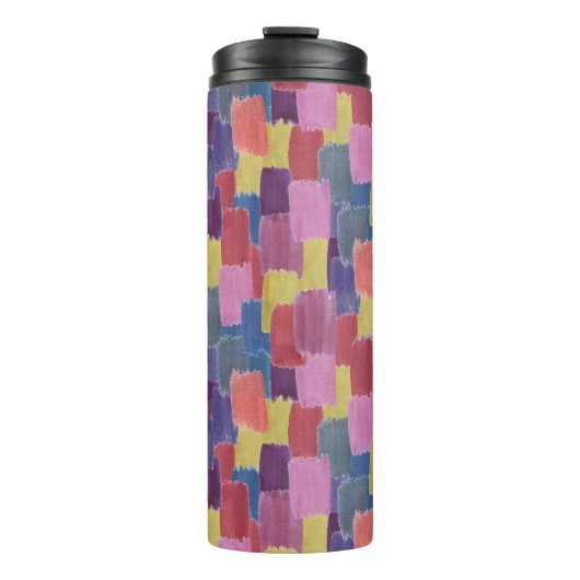 Abstrakte Wasserfarbe: nahtloser Splash-Hintergrun Thermosbecher (Vorderseite)