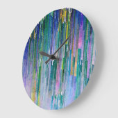 Abstrakte Wasserfarbe, Ölfarbe Hintergrund. Große Wanduhr (Winkel)