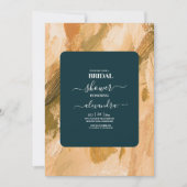 Abstrakte Wasserfarbe Pinselstriche Stroke Bridal Einladung (Vorderseite)