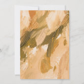 Abstrakte Wasserfarbe Pinselstriche Stroke Bridal Einladung (Rückseite)