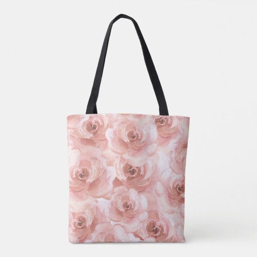 Abstrakte Wasserfarbe Rose Rodeln Hübsch Tasche (Rückseite)