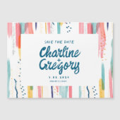 Abstrakte Wasserfarbe Save the Date Einladung (Vorderseite)