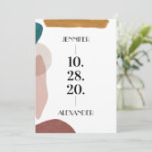 Abstrakte Wasserfarbe Save the Date Einladung (Stehend Vorderseite)