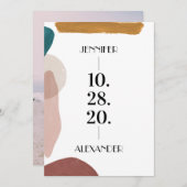 Abstrakte Wasserfarbe Save the Date Einladung (Vorne/Hinten)