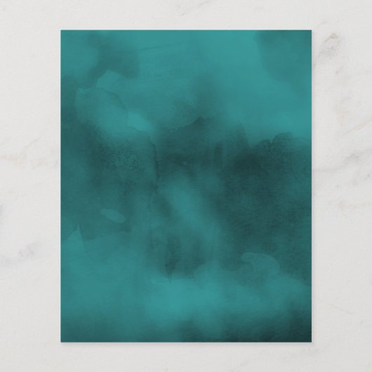 Abstrakte Wasserfarbe Save the Date Flyer (Hinten)