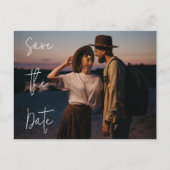 Abstrakte Wasserfarbe Save the Date Postkarte (Vorderseite)