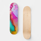 Abstrakte Wasserfarbe Skateboard (Vorderseite)