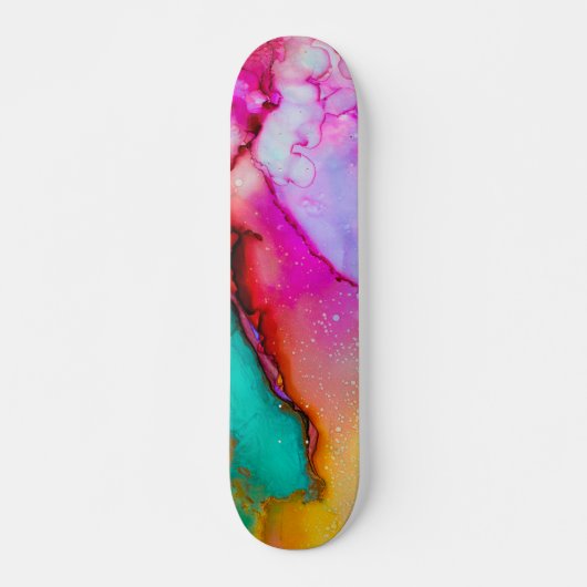 Abstrakte Wasserfarbe Skateboard (Vorne)