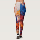 Abstrakte Wasserfarbe-Spritz-Leggings Leggings (Rückseite)