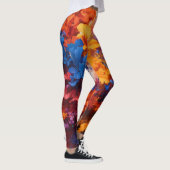 Abstrakte Wasserfarbe-Spritz-Leggings Leggings (Rechts)