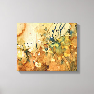 Abstrakte Wasserfarbe und alter Hintergrund Leinwanddruck