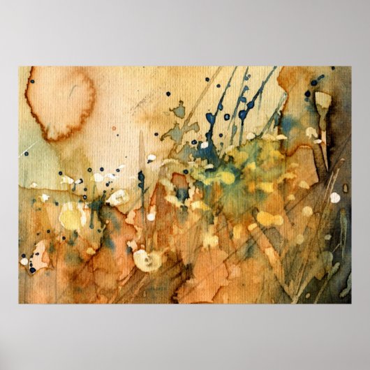 Abstrakte Wasserfarbe und alter Hintergrund Poster (Vorne)
