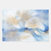 Abstrakte Wasserfarbe und Gold Geschenkpapier Set (Vorderseite)