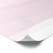 Abstrakte Wasserfarbe und Pflaumen in rosa Farbe 2 Poster (Ecke)