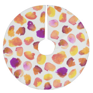 Abstrakte Wasserfarbe Vintag Nahtlose Illustration Polyester Weihnachtsbaumdecke