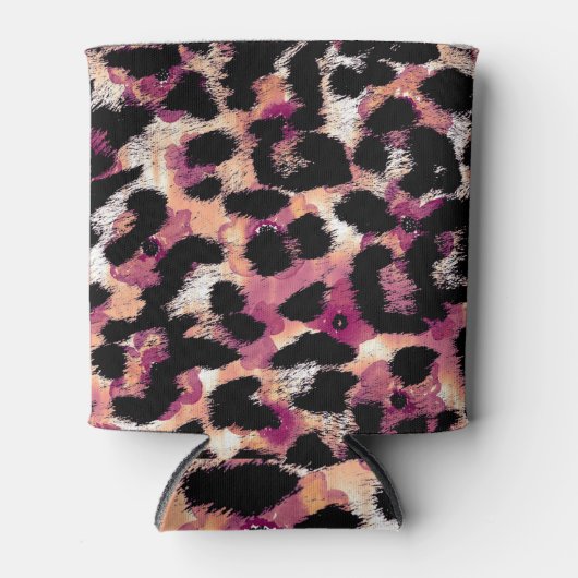 Abstrakte Wasserfarbe von Leopard: Blumengradient Dosenkühler (Vorderseite)