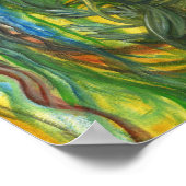 Abstrakte Wasserfarbe von Toby Mikle Poster (Ecke)