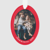 Abstrakte Wasserfarbe Weihnachtsbaum Oval Foto Ornament (Rückseite)