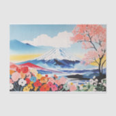 Abstrakte Wasserfarbe Whimsical Springtime Seidenpapier (Vorderseite)