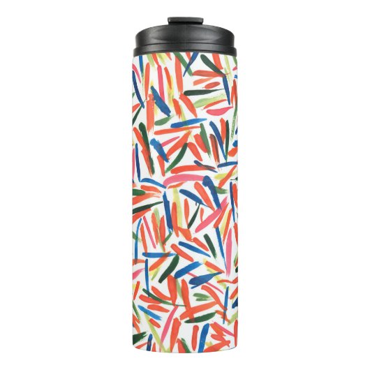 Abstrakte Wasserfarbe zeichnend Thermosbecher (Vorderseite)