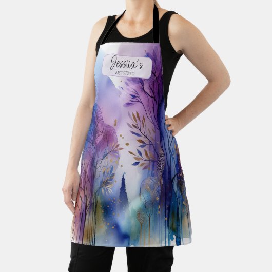 Abstrakte Wasserfarben Bäume Kunst-Studio Schürze (InSitu)