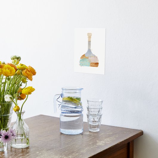 Abstrakte Wasserfarben-benutzerdefinierte Meldung  Foliendrucke (Ablage(Küche))