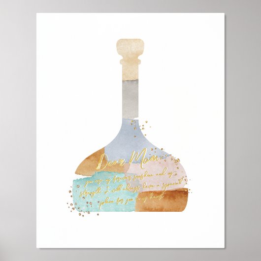 Abstrakte Wasserfarben-benutzerdefinierte Meldung Foliendrucke (Vorderseite)