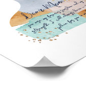 Abstrakte Wasserfarben-benutzerdefinierte Meldung Poster (Ecke)