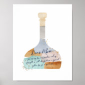 Abstrakte Wasserfarben-benutzerdefinierte Meldung Poster (Vorne)