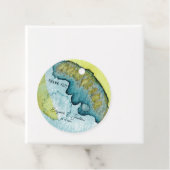 Abstrakte Wasserfarben Blau Geschenkanhänger (Beispiel)