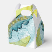 Abstrakte Wasserfarben Blau Geschenkschachtel (Rückseite)